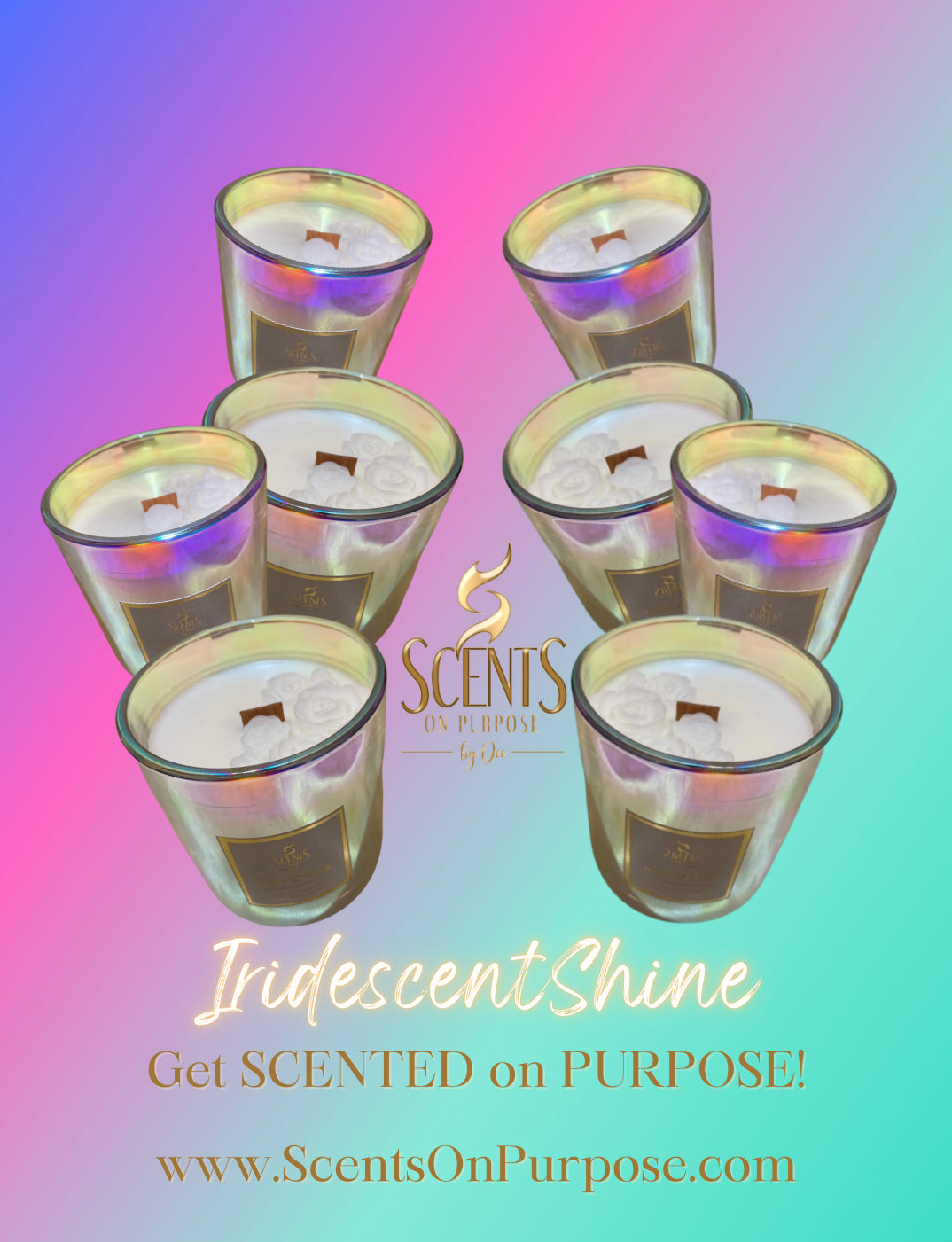 Iridescent Shine Candle