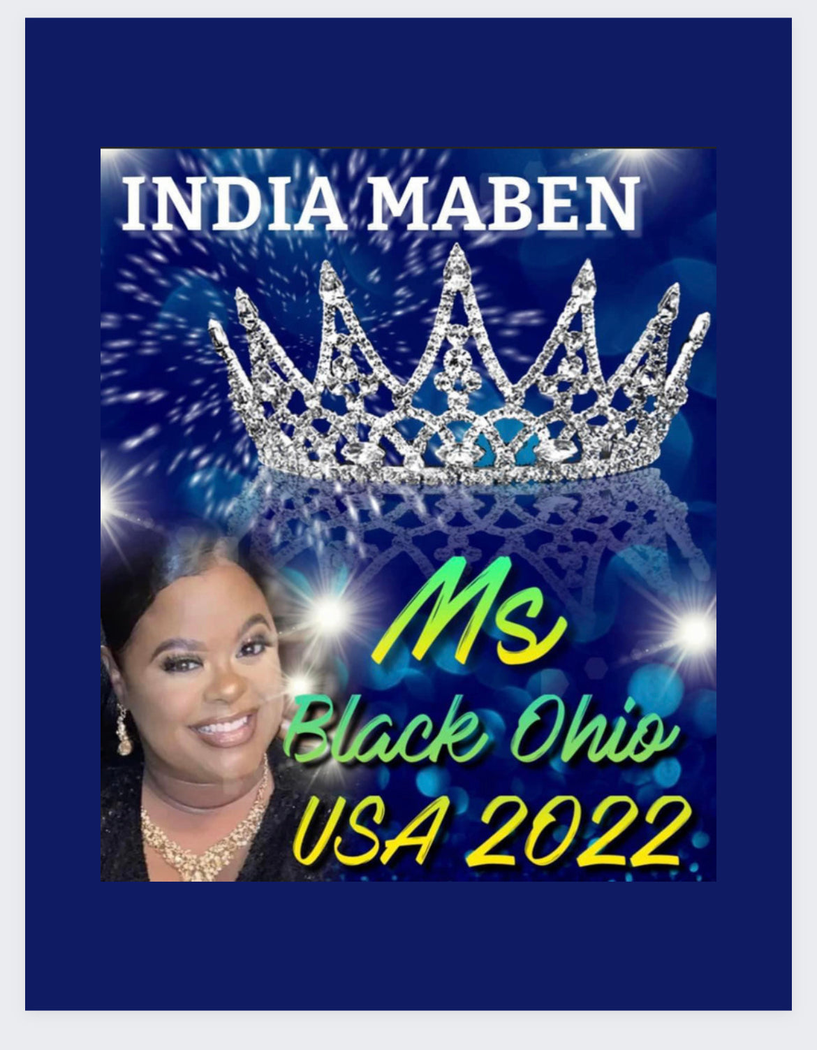 India Ms. Black Ohio USA Fundraiser - 8oz Candle